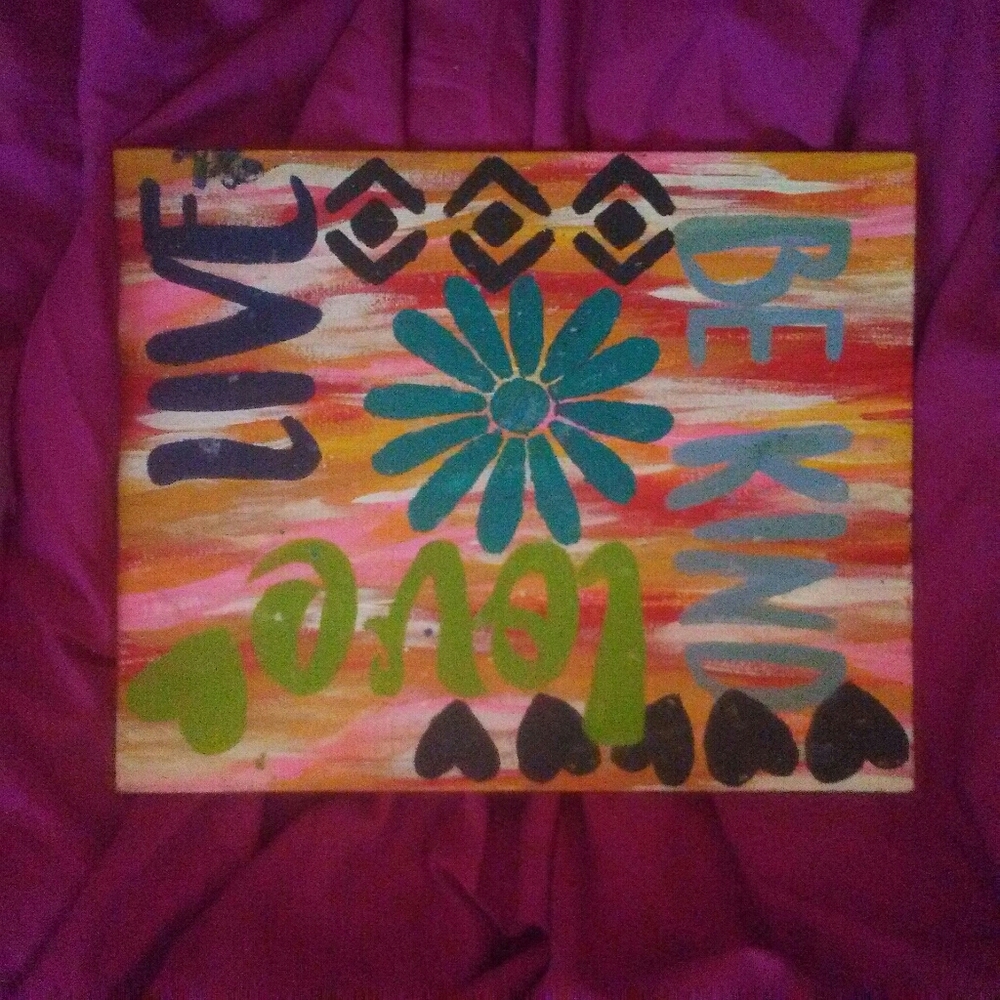 Hand painting on canvas artist signature